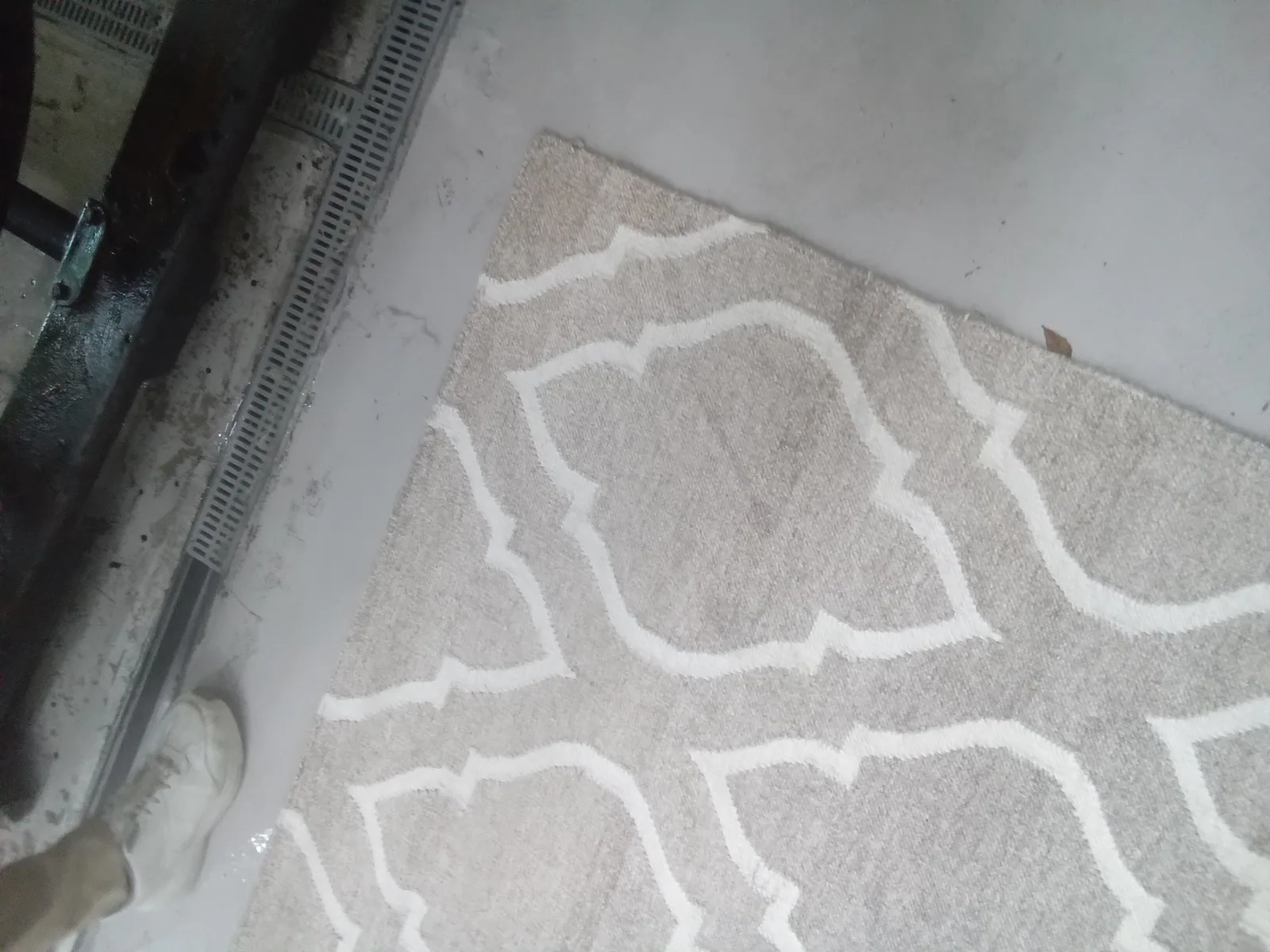 From a job in Boca Raton: a rug laid out at the plant